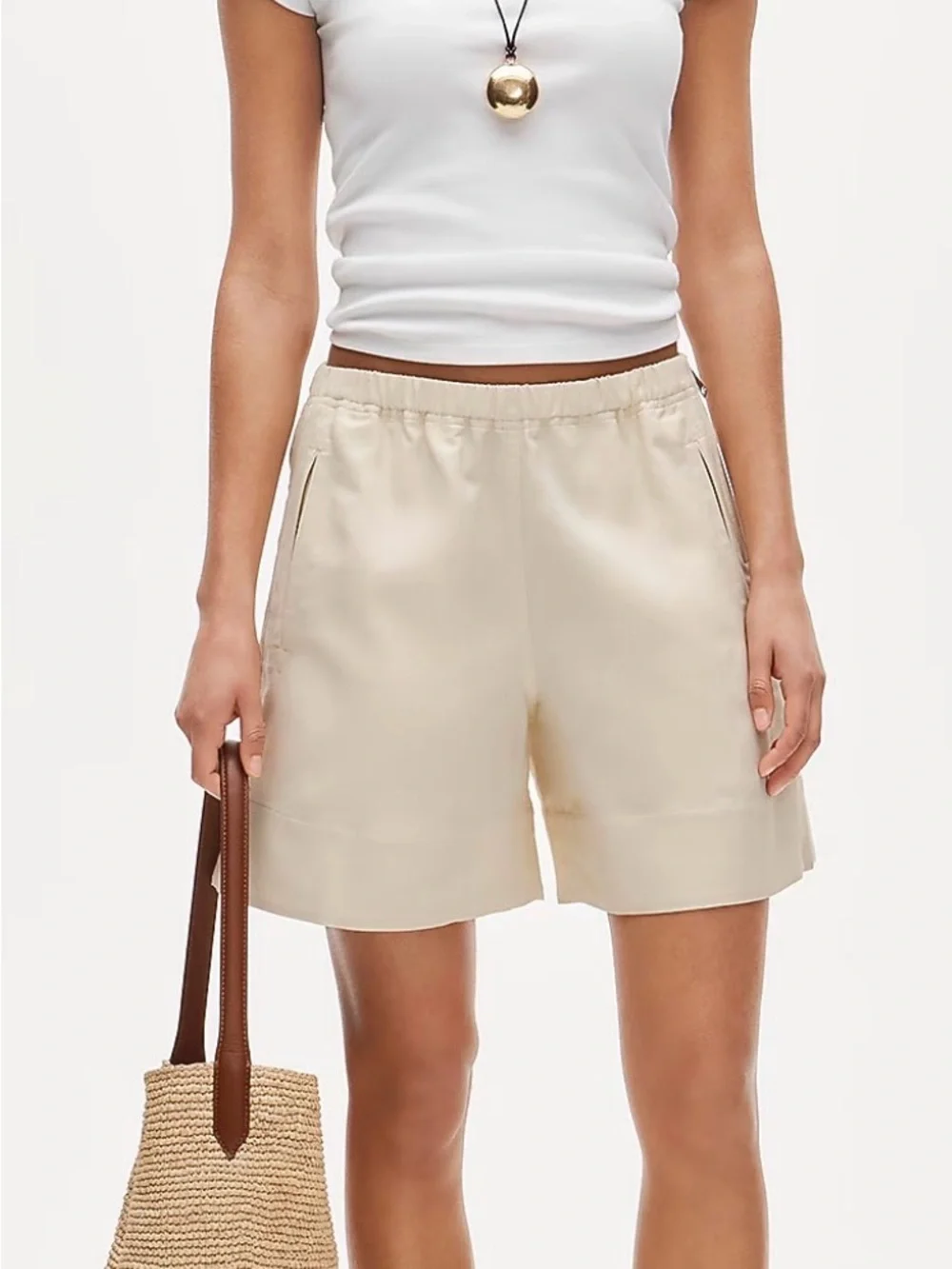 NWT J.Crew 6” Short in Gramercy Linen Blend Sandy Hay